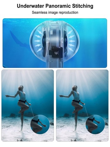 Full Invisible 50M Unterwasser Tauchen Gehäuse Case Cover Schale für Insta360 X4 - Bild 4 von 18