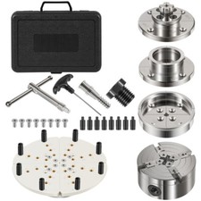 4" Self-Centering Wood Lathe Chuck, 1" x 8 TPI Thread with 3/4" x 16 TPI Adapter