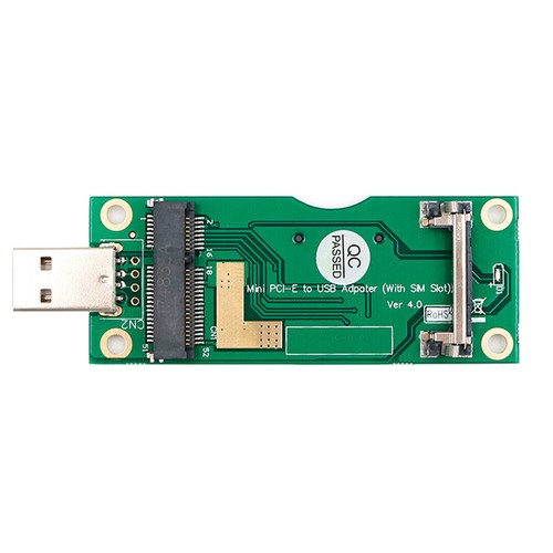 Mini PCI-E to USB Adapter with SIM 8Pin Card Slot for WWAN/LTE Module - Photo 1/5