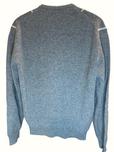Vintage Pringle Sweater men's Large Gray Diamond Scotland Lambs Wool Pullover - Picture 2 of 4