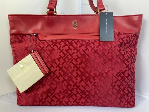 TOMMY HILFIGER HANDBAG TOTE WITH POUCH RED 6950235 602 OS/TU - Picture 3 of 8