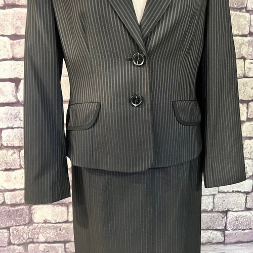 Jones Wear Black & White Pinstripe Skirt Suit Size 10 - Picture 3 of 10