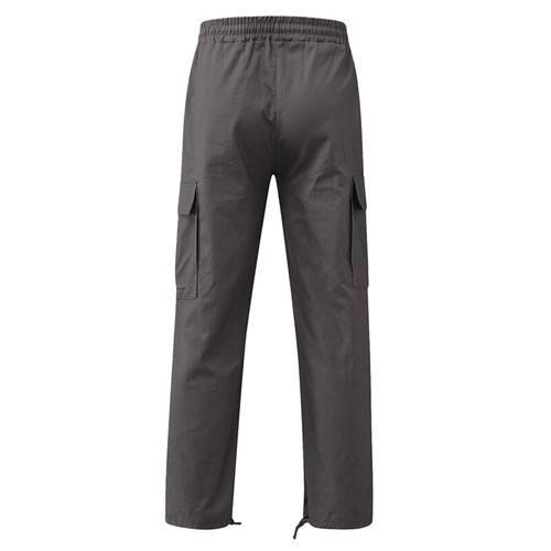 Casual Mens Trousers Cargo Pants Work Wear Long Multi Pockets Loose Bottoms - Picture 11 of 32