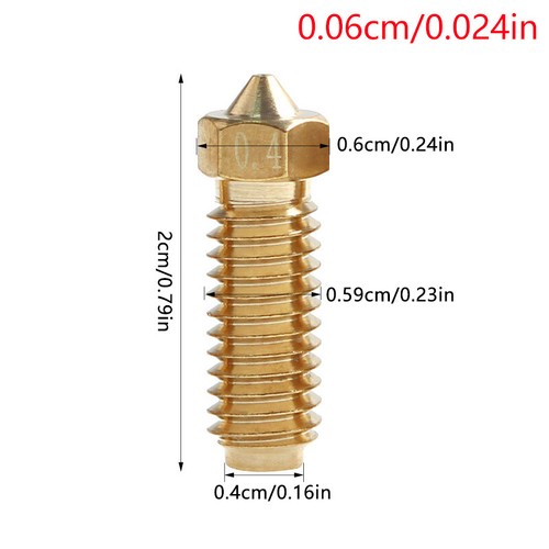 For Anycubic Kobra 3 Combo Hotend Nozzle 0.2 0.4 0.6 0.8 Hardened Steel Brass FT - Photo 11/17