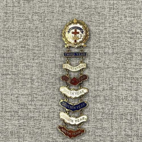 Reformed Sunday School Attendance Pins Little Systems 1/20 10K Gold Year 1-9 - Picture 1 of 6