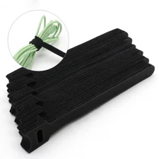 Releasable Cable Ties Wire Organizer Black 15/20/25/30cm Nylon Hook Loop Straps