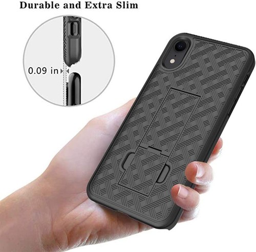 WizGear iPhone XR Holster, Shell Holster Case with Kick-Stand and Belt Clip - Picture 4 of 7