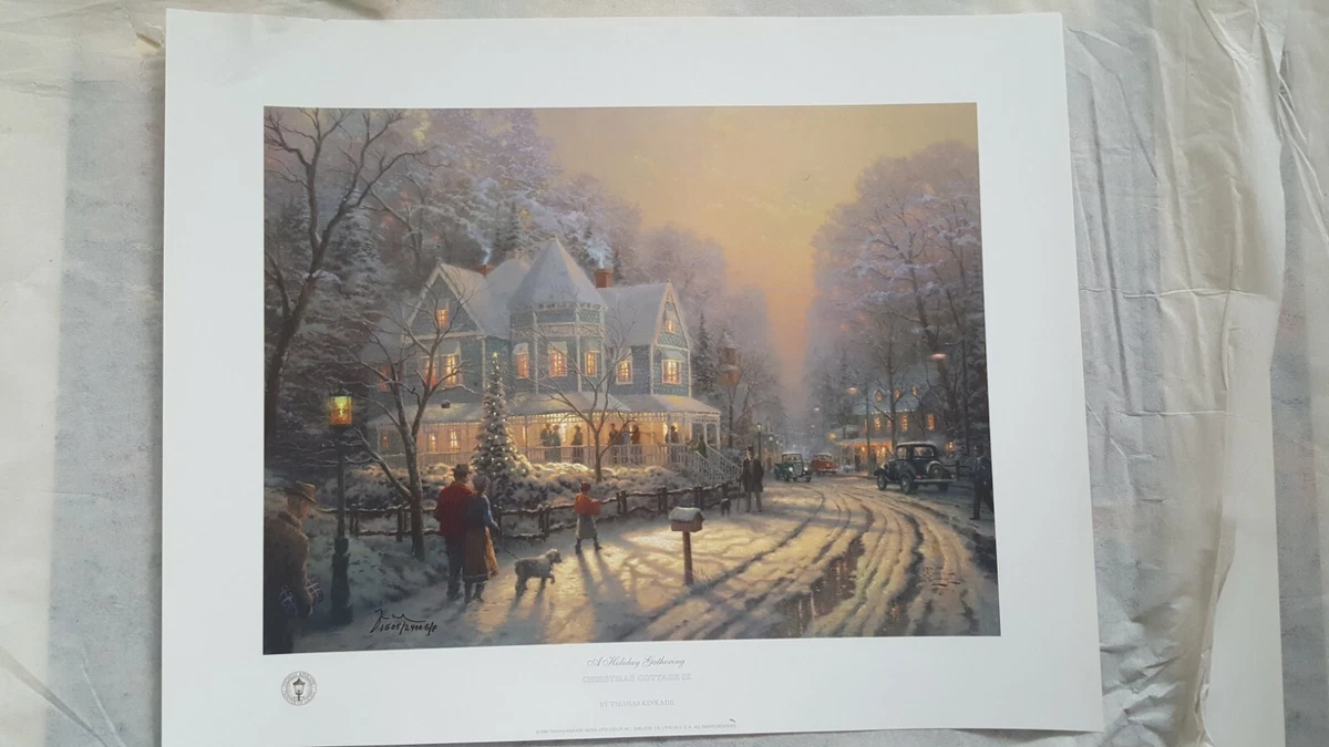 Thomas Kinkade Holiday Gathering In Art Prints for sale | eBay