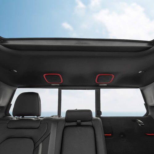 2 PIEZAS Anillos de ajuste de altavoces de techo trasero rojos para RAM TRX 2021-2024 Accesorios interiores - Imagen 18 de 23