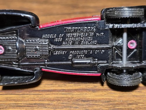 NIB Matchbox Models Of Yesteryear Y17 1938 Hispano Suiza - Picture 5 of 5