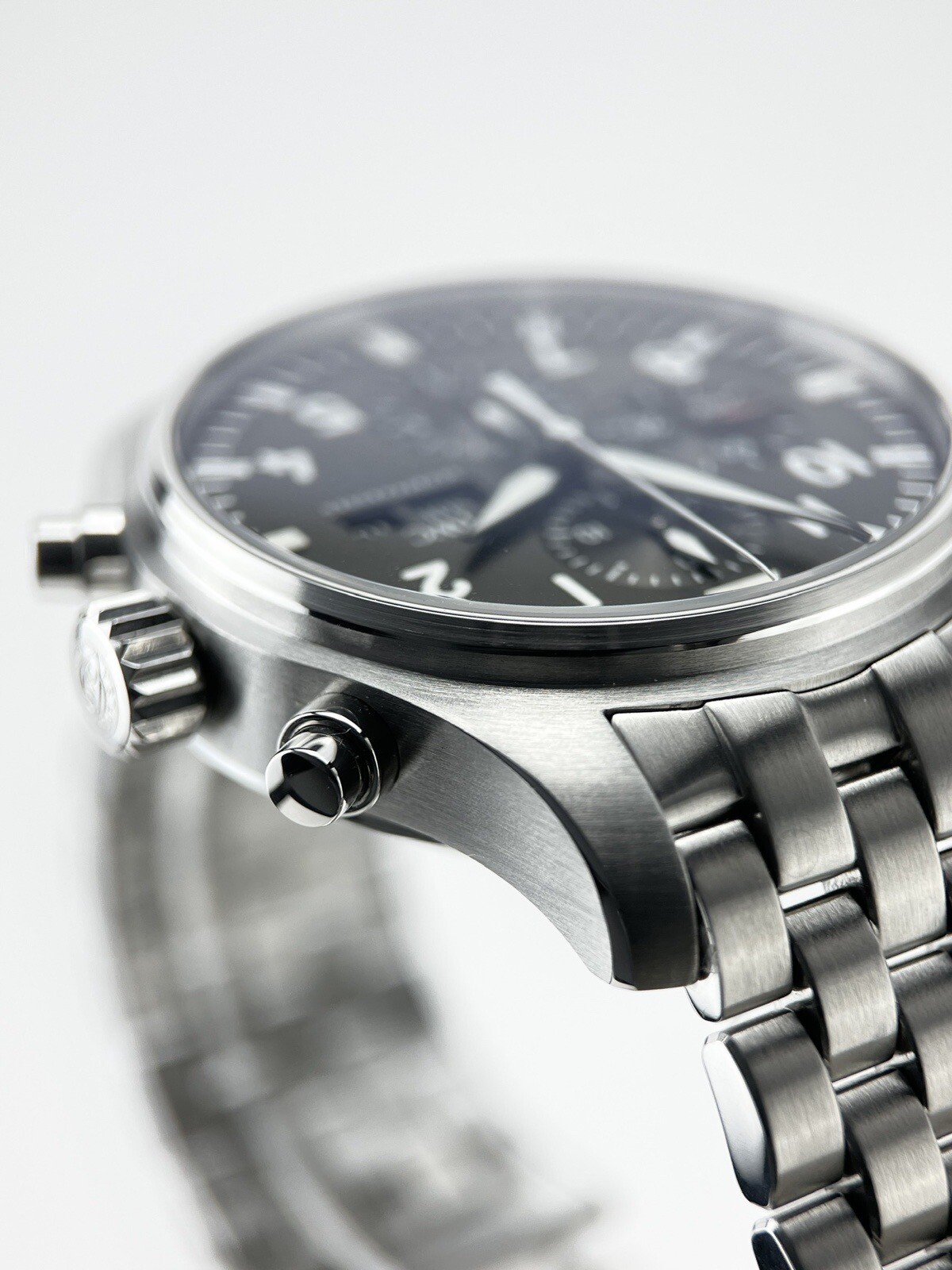 IWC Pilot Automatic 43mm Chronograph Day Date Black Dial Men's Watch IW377710 - Picture 5 of 9