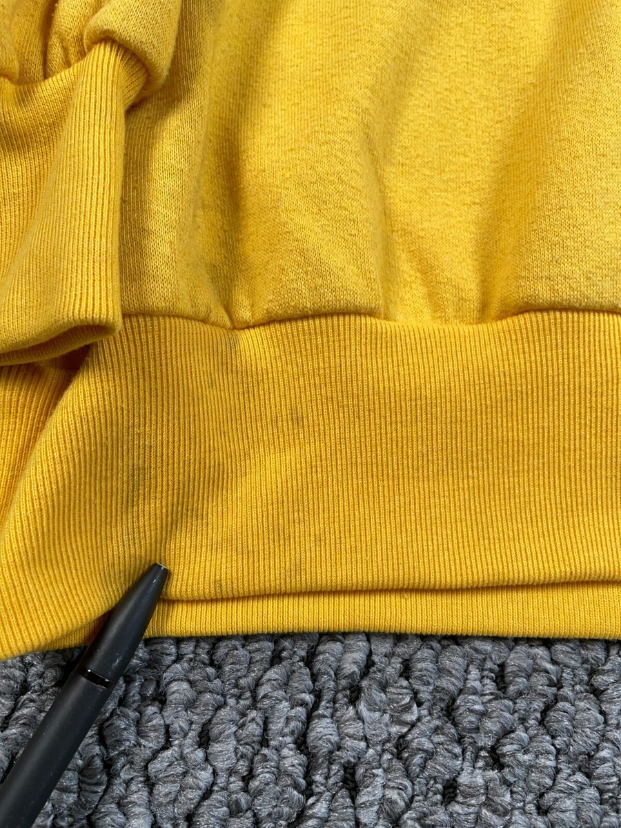 VTG 80s Colorblock Sweatshirt Adult Medium Yellow White