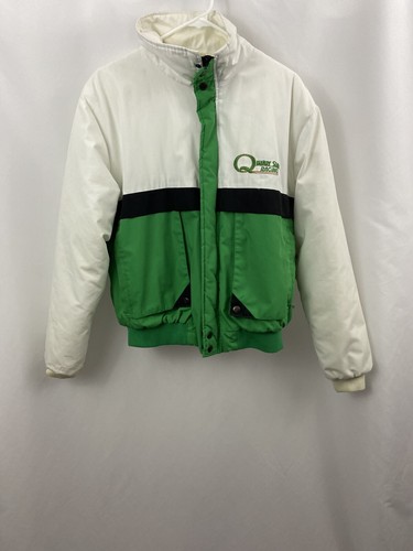 Vintage Quaker State Racing White NASCAR Race Car Team Mens Size L Jacket Coat - Imagen 12 de 12