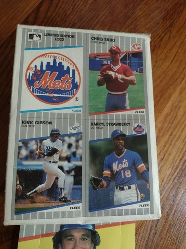 1989 Fleer Baseball box Mets Chris Sabo Darryl Strawberry Kirk Gibson empty - Picture 2 of 4