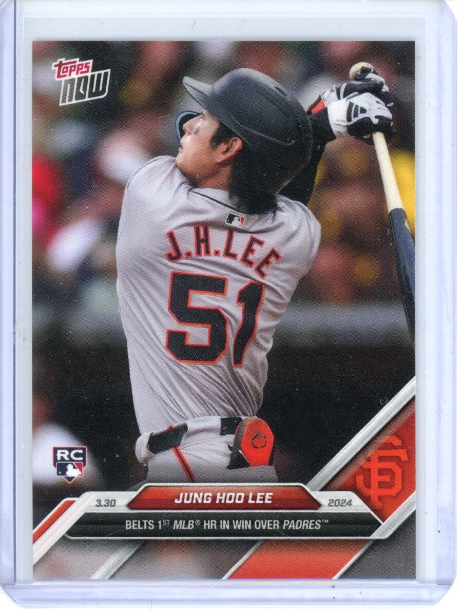 2024 Topps Now Jung Hoo Lee Rookie RC 1st MLB Home Run #19 San Francisco Giants