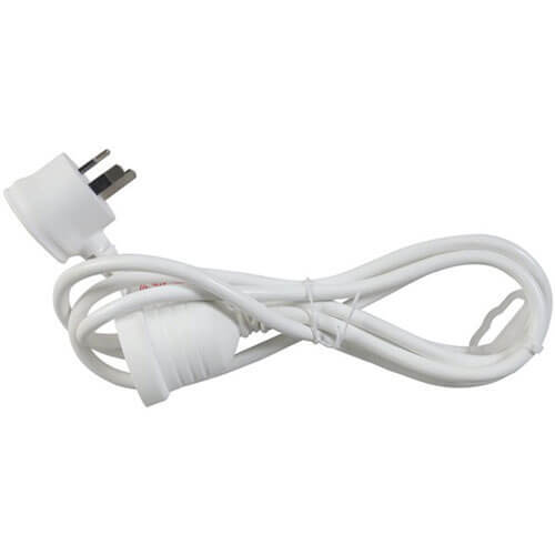 Piggyback Plug Mains Extension Cables 240V 10A White Premium High Quality - Bild 2 von 5