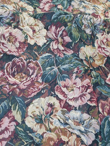 3 Vintage J. C. Penney Valance Floral Tapestry Pink Green Made USA - Picture 3 of 9