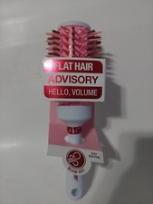 Conair Pink & White Flat Hair Advisory  Round Hair Brush - Root Boosting #77887