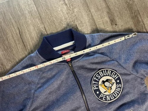 vintage NHL Pittsburgh Penguins Jacket Sweatshirt Mitchell & Ness Retro Hockey S - Picture 11 of 12