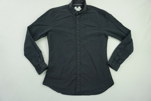 Topman Shirt Mens XL Black Button Down Long Sleeve Collared - Picture 1 of 9