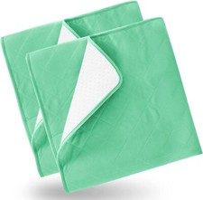 Waterproof Incontinence Bed Pads Washable Reusable Underpad Mat 2 Pack 34"x52"