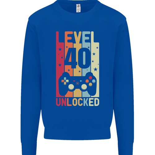 40th Cumpleaños 'Level 40 Unlocked' Gaming Hombre Jersey Sudadera - Imagen 10 de 29