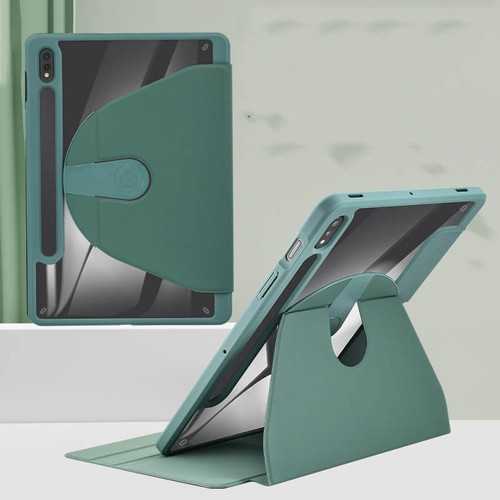 For Samsung Galaxy Tab A A8 A7 Lite Case Flip Rotate Magnetic PU Leather Cover - Picture 25 of 28