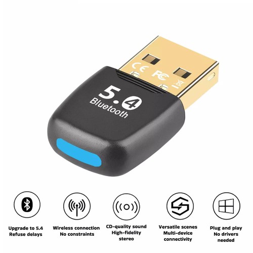 USB Bluetooth 5.4 Dongle Adapter für PC Lautsprecher Wireless Maus Tastatur