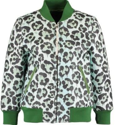 COACH Wild Beast Leather Baseball Jacket - Green - Medium/EU 40/UK 8 - £1600 - Image 1 of 4
