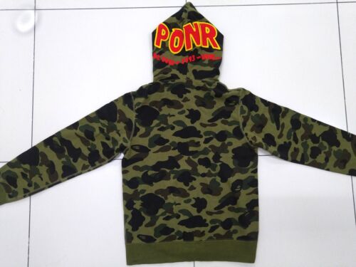 BAPE Hai Hoodie Ein Badeaffe tarnfarben PONR College Pullover groß - Bild 4 von 11