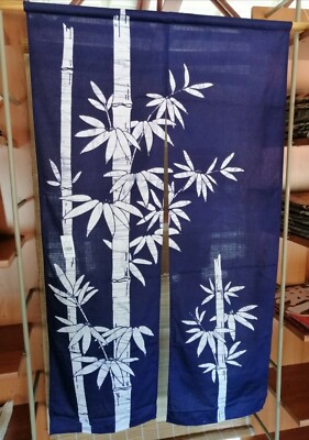 ORIGINAL JAPANISCHE NOREN VORHANGPLATTE, BATIQ, GEMÄLDE, DRAPIERUNG