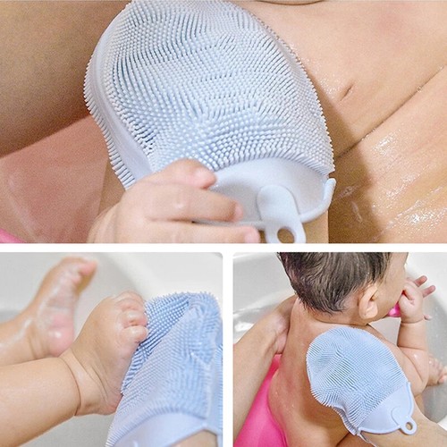 Silicone Bath Scrub Dead Skin Remover Body Scrubber Shower Exfoliating Sponge + - Picture 6 of 15