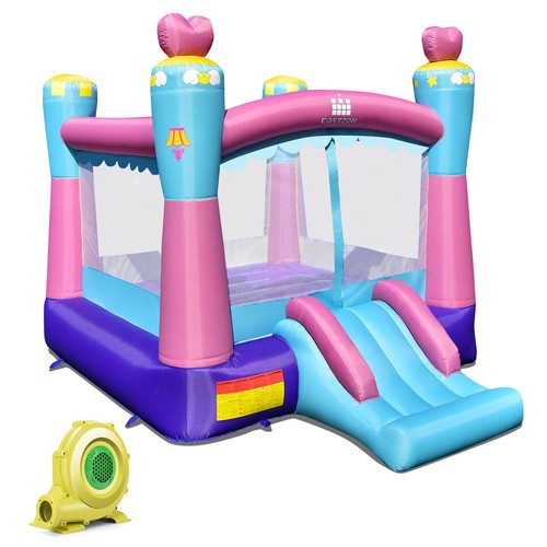 Inflatable Bounce House 3-in-1 Princess Theme Inflatable Castle w/ 735W Blower - Picture 10 of 10