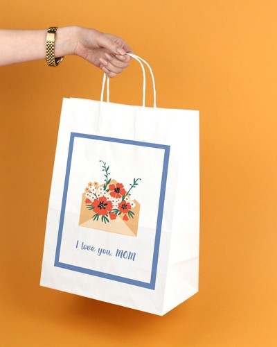Bag Happy Mothers Day Gift Paper Bag Love You Mum Present Birthday Floral 2 pcs - Picture 34 of 34