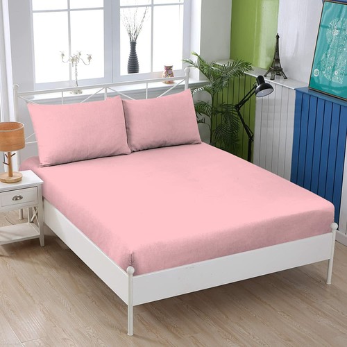 100% SOFT BRUSHED COTTON THERMAL FLANNEL FITTED SHEET SINGLE DOUBLE KING By JRI® - Picture 12 of 16