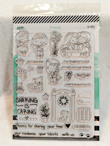 LDRS Little Darlings Rubber Stamps Dies Friends 8100 Sharing is Caring 3180