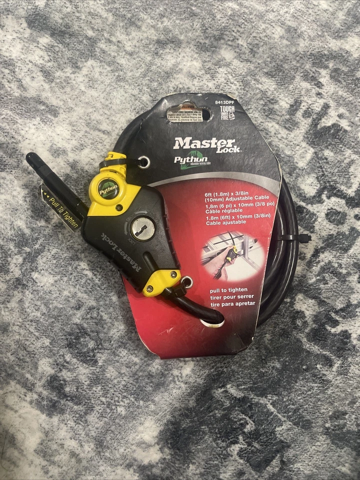 New w Keys Master Lock 6 Ft Python Adjustable Locking Cable unopened brand-new - Image 2 of 3