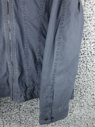 Chaqueta Levi's Para Hombres M Azul Marino Denim Cercanías Camionero A Presión Guardar Capucha Ciclismo Urbano - Imagen 4 de 12