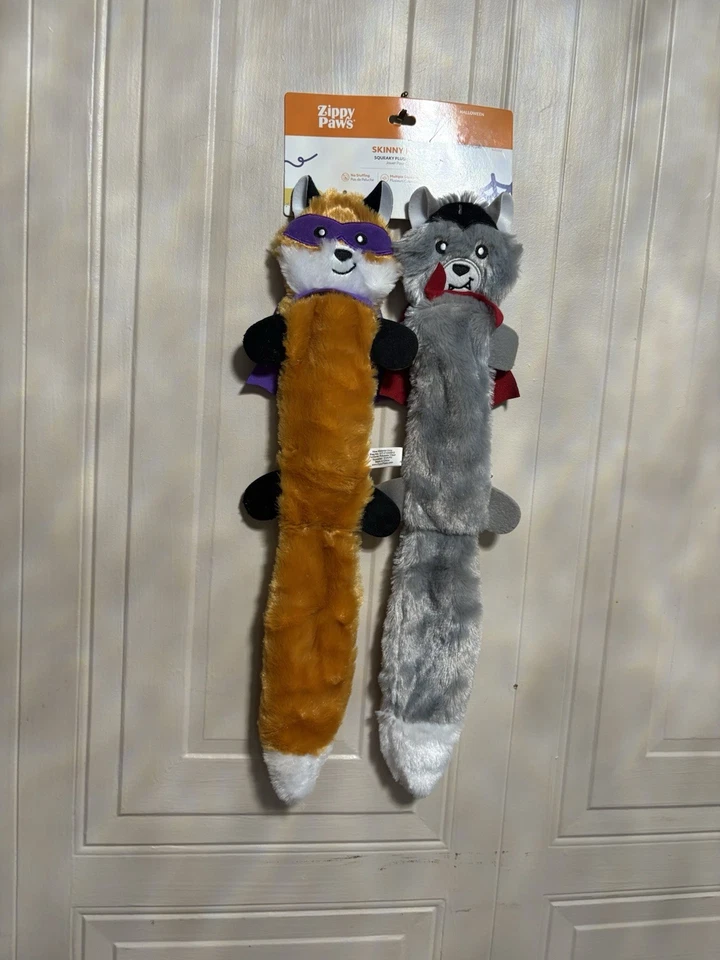 Zippy Paws 18”   2-Pack Skinny Peltz Cats Dog Toys NEW  With 3 Squeakers. - Image 4 of 4