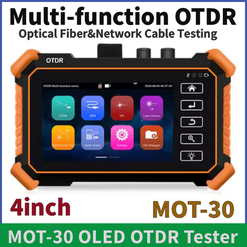MOT-30 OLED OTDR Tester4 Inch IPS Touch Screen OPM VFL Time-domain Fiber Tester - Picture 1 of 12