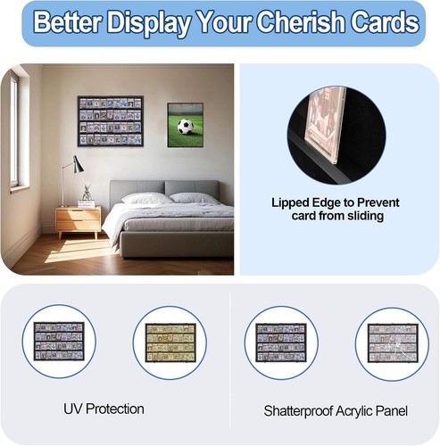 36 gegradete Sportkartenvitrine, große abschließbare Baseballkartenvitrine - Bild 3 von 11