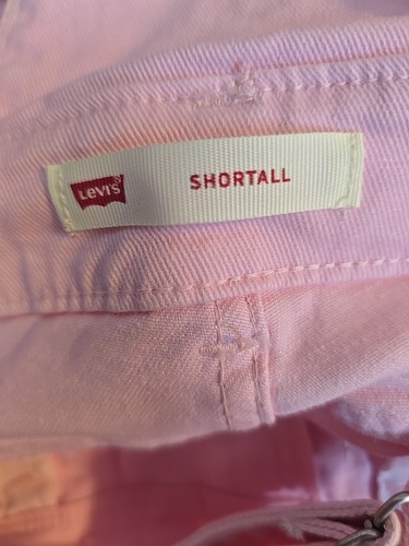 Levi's NWT Girls Denim Shortalls Pink Size 12 Regular Relaxed Fit NEW t12 - Picture 7 of 8