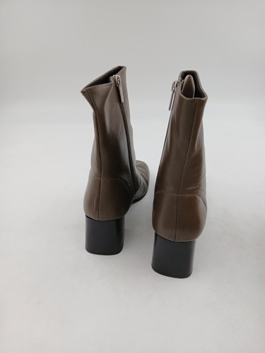 Asos Design halbhohe Damenstiefel drehbar Leder Größe 8 oliv-khaki Blockabsatz - Bild 7 von 10