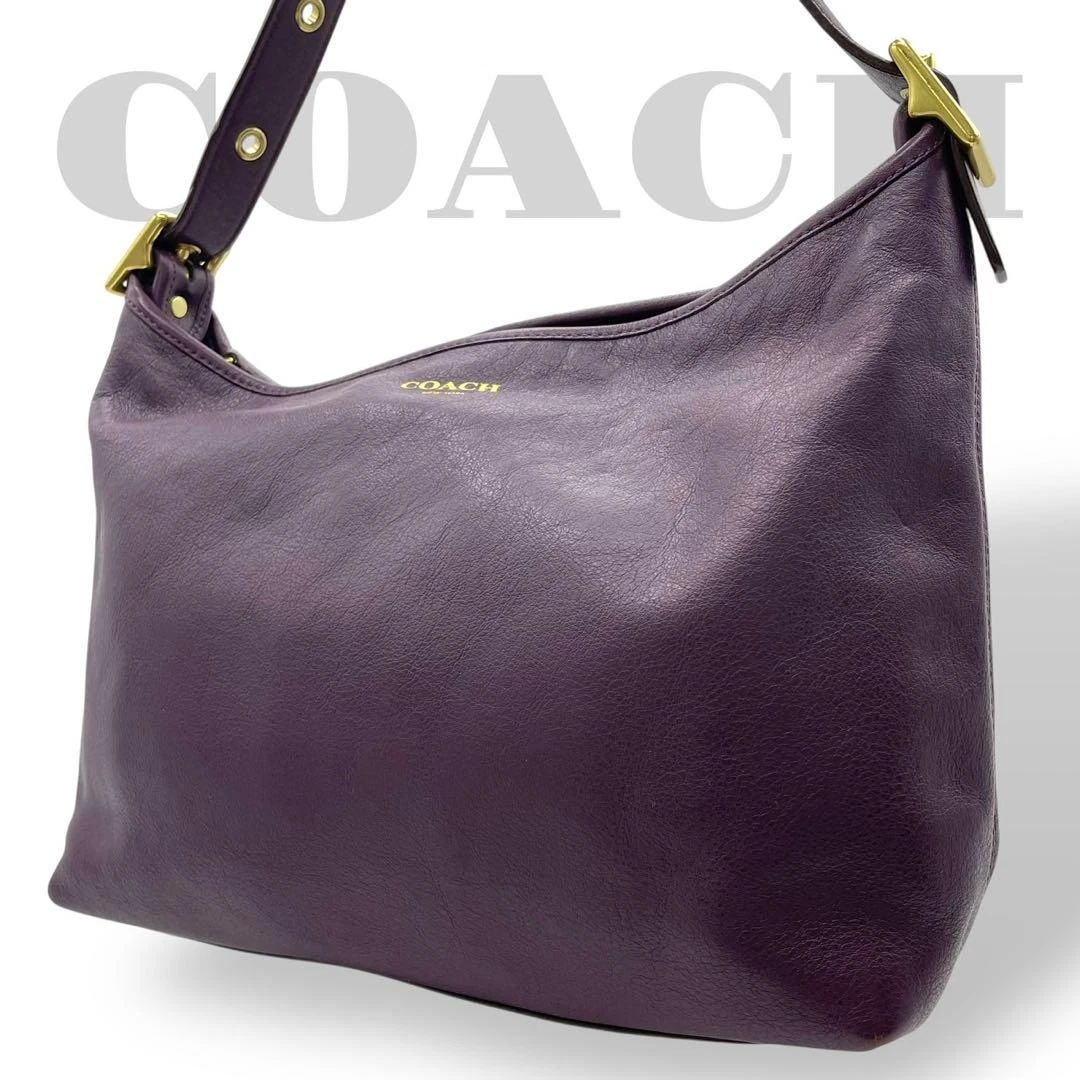 Coach 25355 borsa a tracolla vintage Legacy tutta pelle chiusura viola dal Giappone