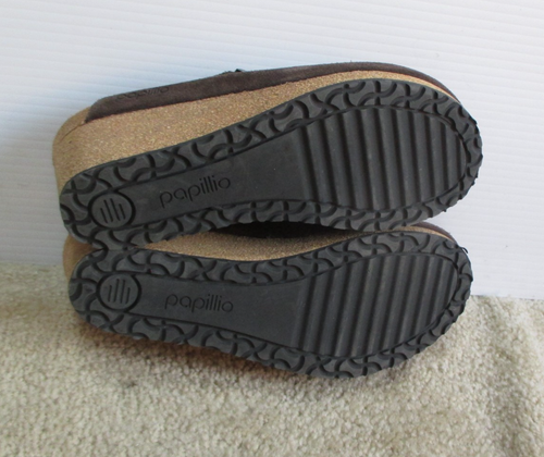 Papillio by Birkenstock Fanny Brown Suede Wedge Clogs Size 38 / 245 / L 7 M 5 - Picture 8 of 8