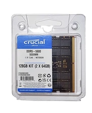 Crucial 128GB DDR5-5600 SODIMM Memory Kit - Black (CT2K64G56C46S5)