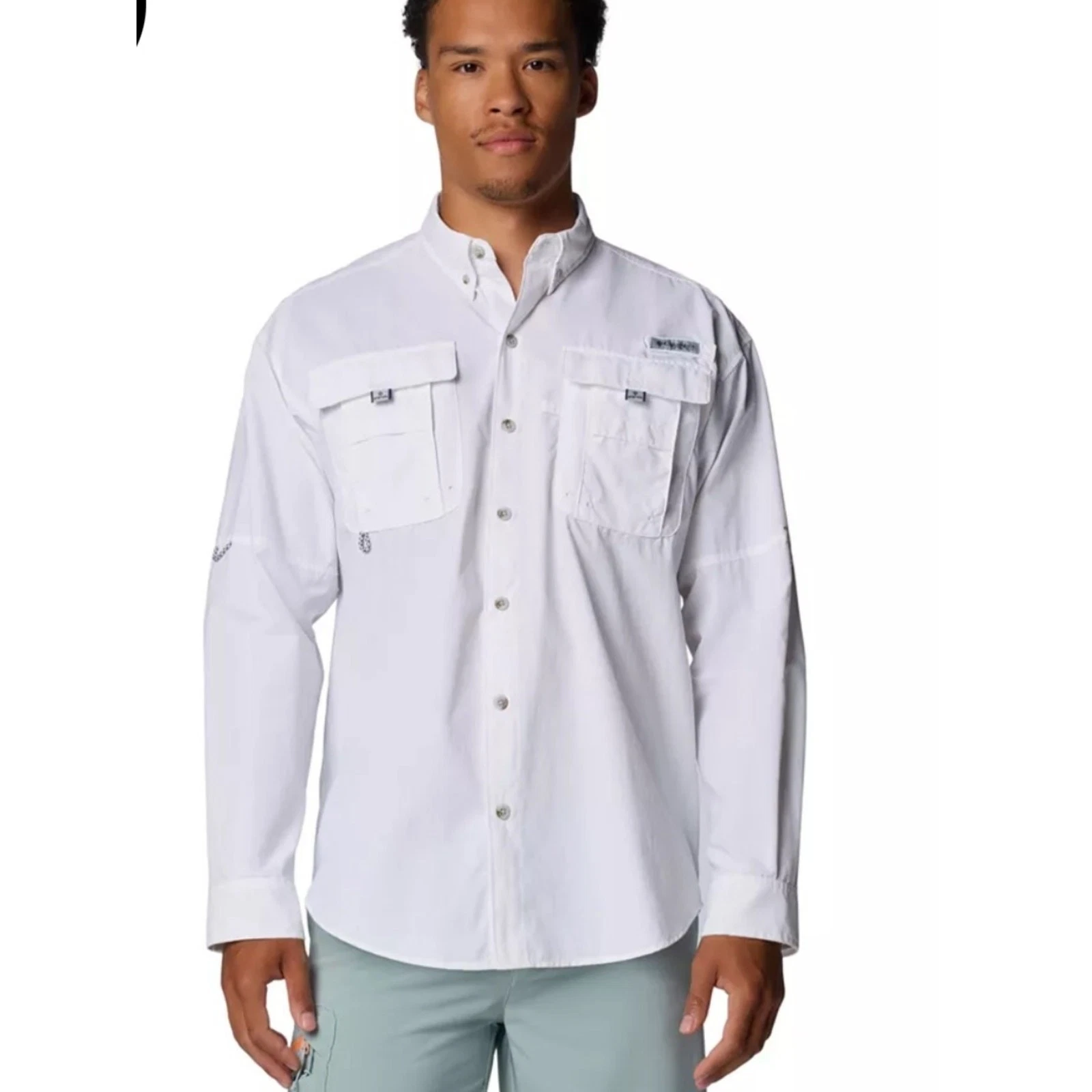 Columbia PFG Bahama II Long Sleeve White Omni-shade Hiking Fishing shirt XL