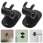  4 Pcs Nail-free Adjustable Curtain Rod Holders Pole No Drilling Hooks