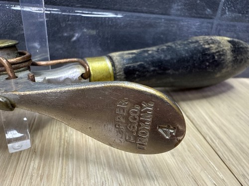 Antique Clipper FS Co. #4 Ice Cream Scoop Brass/Wood Handle Pat’d 3/1915 - Picture 5 of 5
