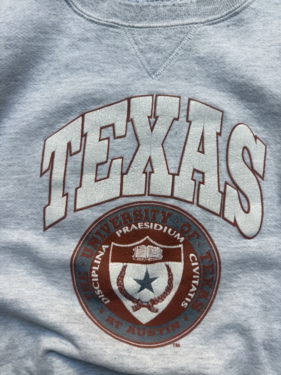 Vtg Russell Athletic Univ. Of Texas Longhorns Grey Mens College Crewneck L 24x27 View 3